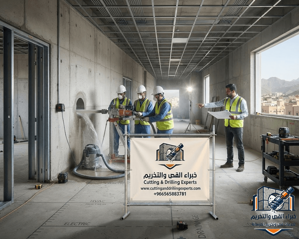   تخريم خرسانة حي شهار بالطائف | خصم 37% | خبراء القص والتخريم | 0565883781    