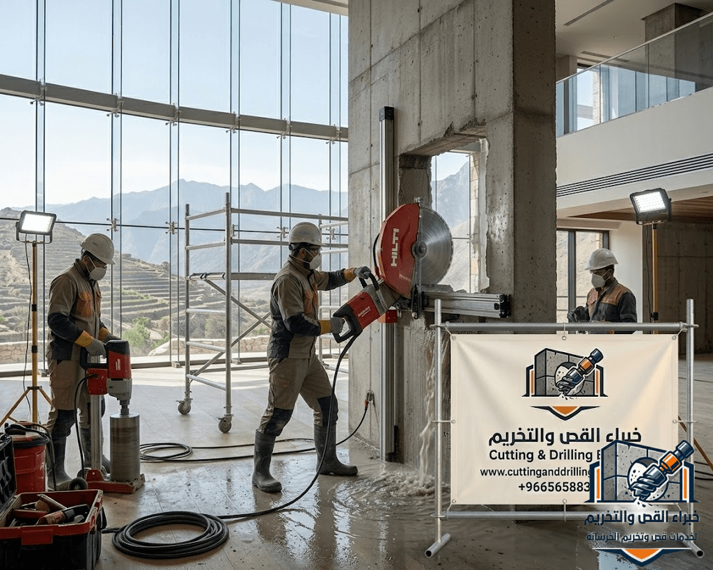  قص جدران خرسانية بالطائف | خصم 46% لفتح الأبواب والنوافذ بدقة هندسية | خبراء القص والتخريم | 0565883781     
