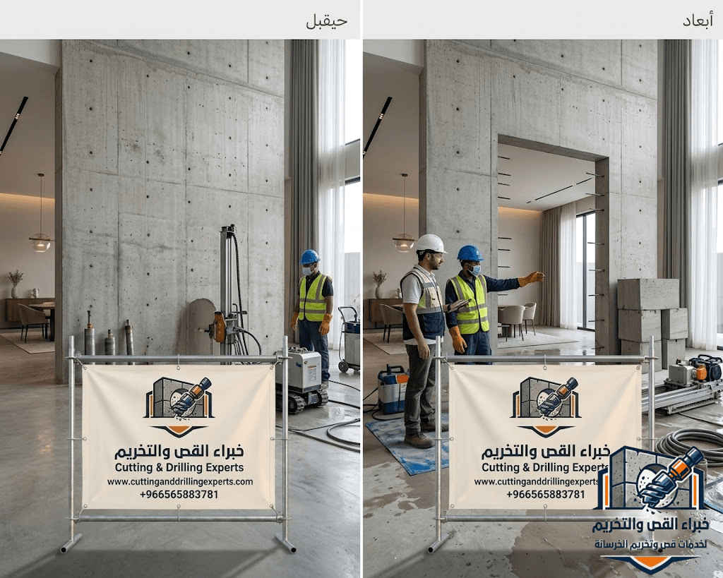  قص فتحات أبواب ونوافذ بالطائف | خصم 42% لفتح الجدران الخرسانية بدقة | خبراء القص والتخريم | 0565883781     