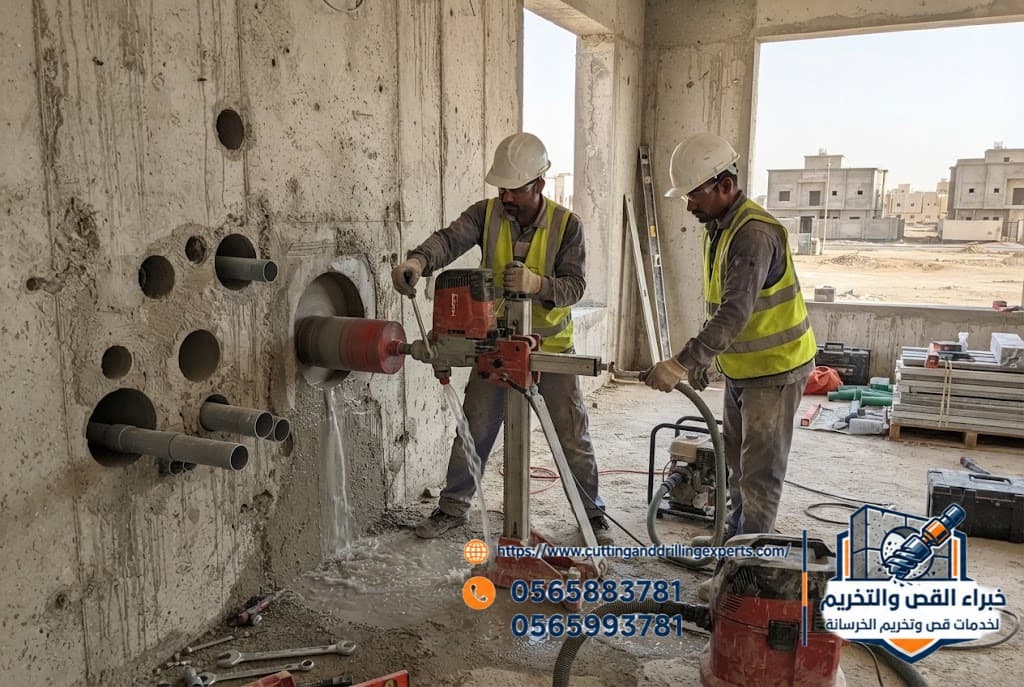 تخريم خرسانة للمياه والكهرباء مكة المكرمة | وفر 9% | خبراء القص والتخريم