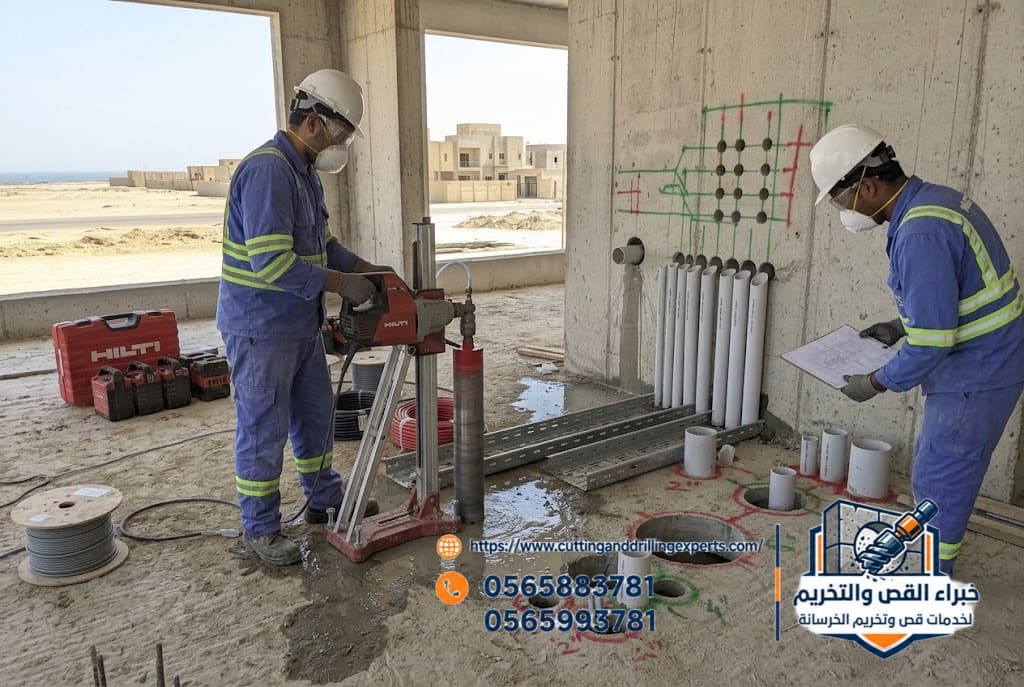 فتح كور مواسير المياه والكهرباء في جدة الجديدة الاقتصادية (مدينة الملك عبدالله الاقتصادية) | تجهيز مسارات الخدمات | خبراء القص والتخريم