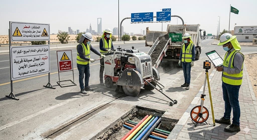 قطع الأرصفة والطرق في السعودية - 0565883781 - نموذج 2