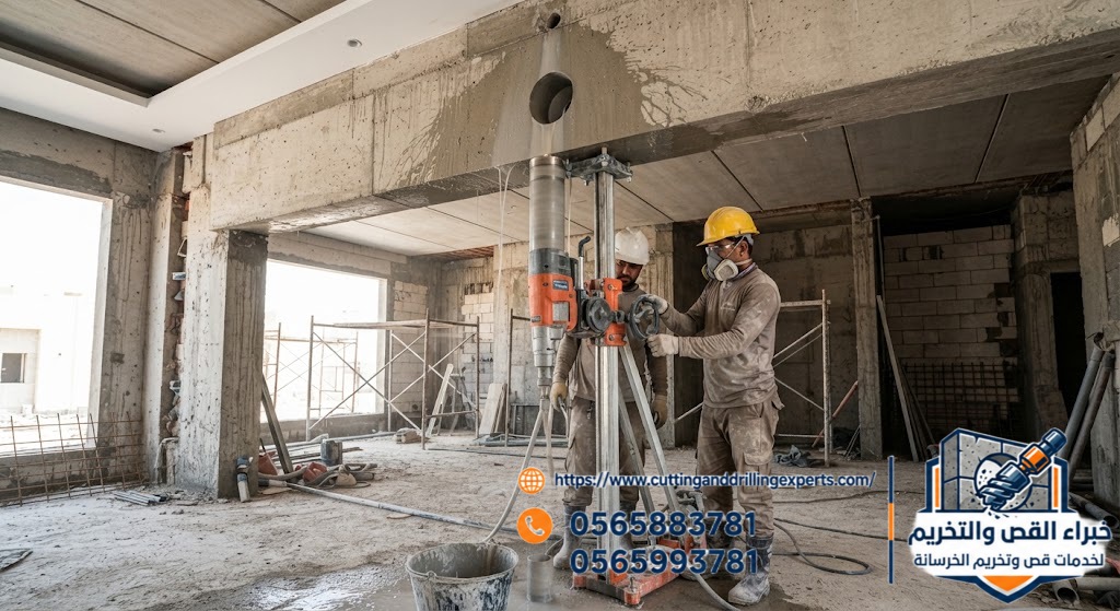 تخريم الكمرات الخرسانية بالطائف | فتح الكور في الكمرات وطرق التعامل مع الفتحات | خبراء القص والتخريم