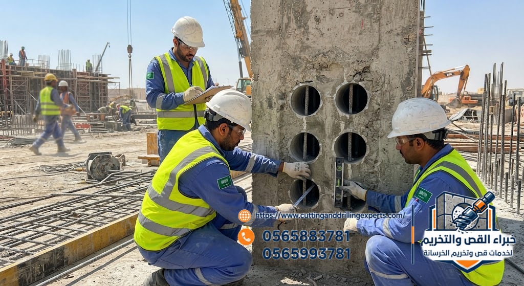 تخريم خرسانة بالقنفذة وفتح الكور