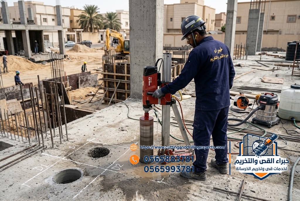 قص وتخريم الخرسانة بحي الياقوت جدة | خصم 10% من خبراء القص والتخريم