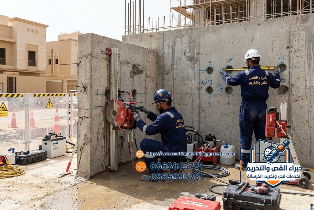 قص وتخريم الخرسانة بحي طيبة جدة | خصم 9% من خبراء القص والتخريم