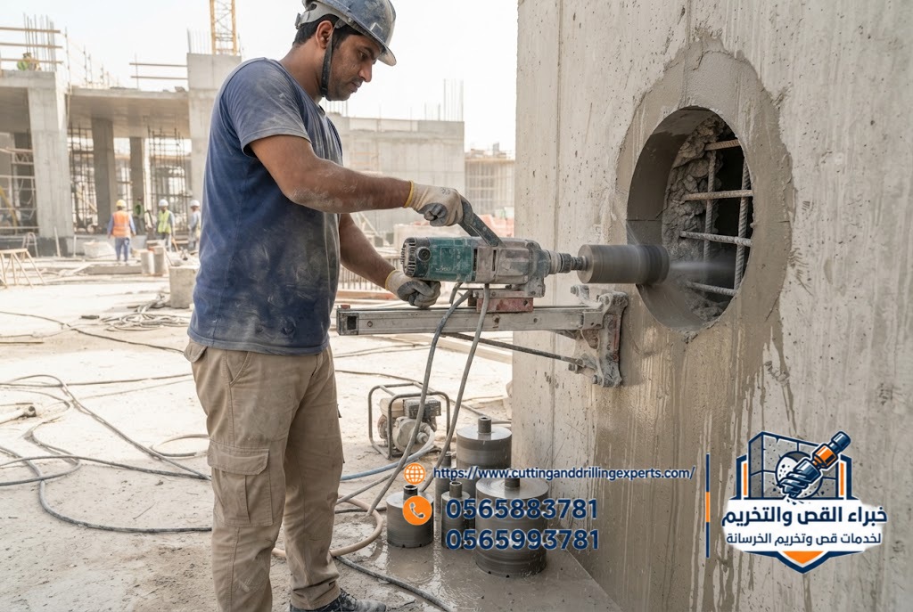 قص الجدران والأرضيات الخرسانية في مدينة الملك عبدالله الاقتصادية
