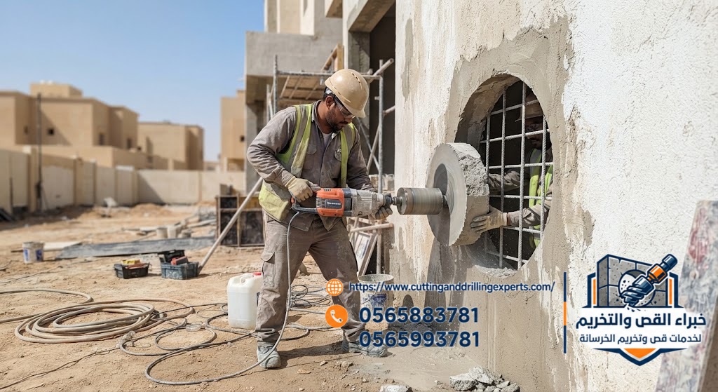 تجهيز فتحات الخدمات داخل المباني بالقنفذة