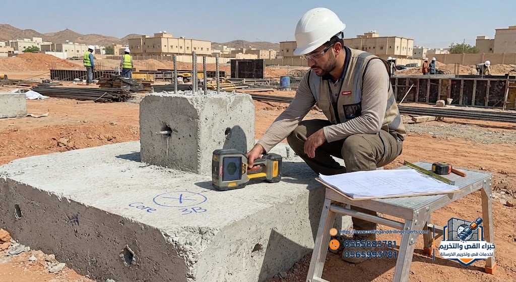 تنفيذ تخريم القواعد والأساسات الخرسانية بالطائف