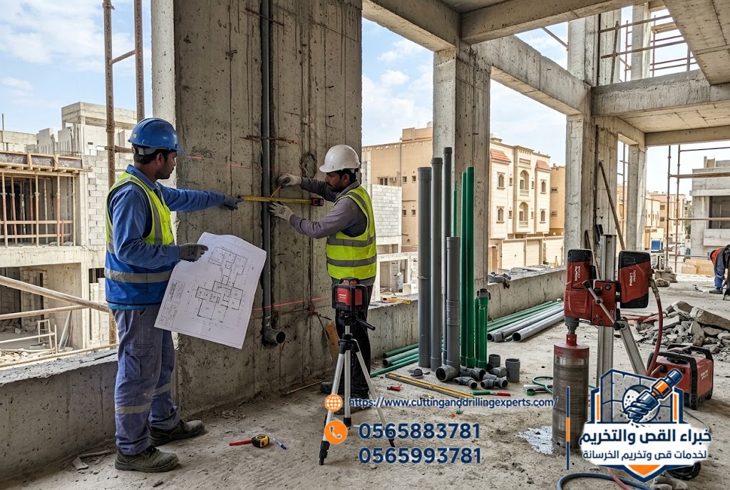 تنسيق فتحات الخرسانة مع مخطط السباكة في جدة