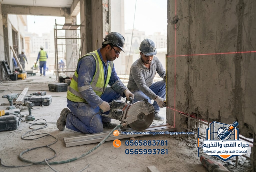 قص الجدران الخرسانية بالليزر في مكة المكرمة