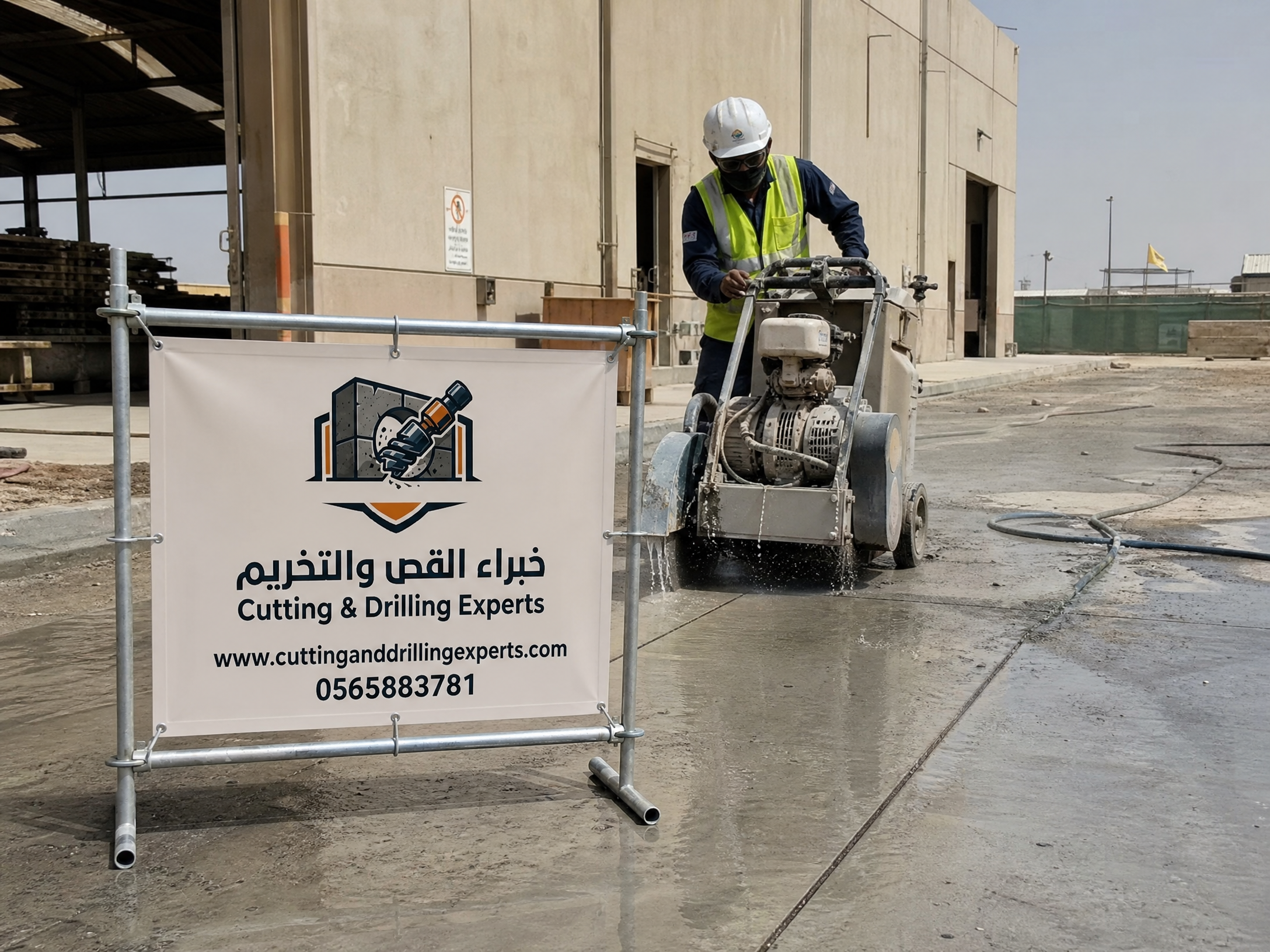 قص الخرسانة المسلحة بجدة باستخدام أحدث تقنيات Wall Saw وWire Saw بدقة عالية وبدون تكسير
