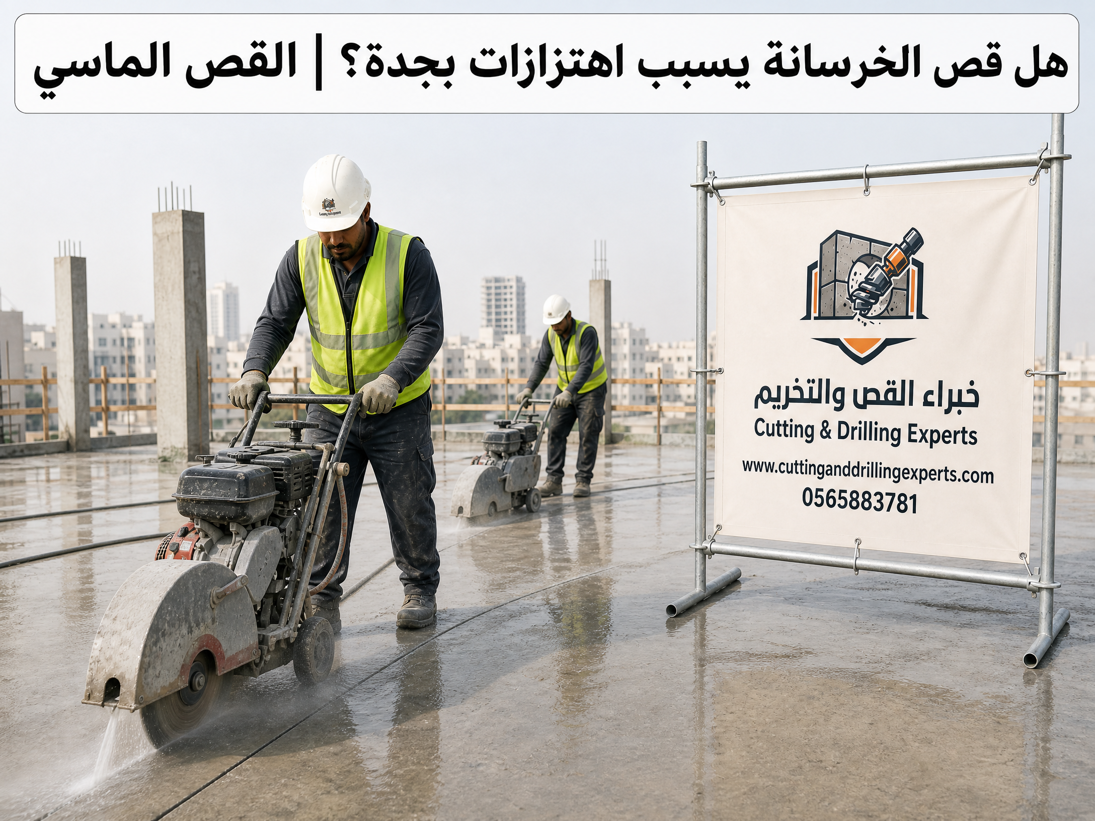تأثير قص الخرسانة باستخدام Wall Saw وWire Saw والقص الماسي على الاهتزازات في جدة