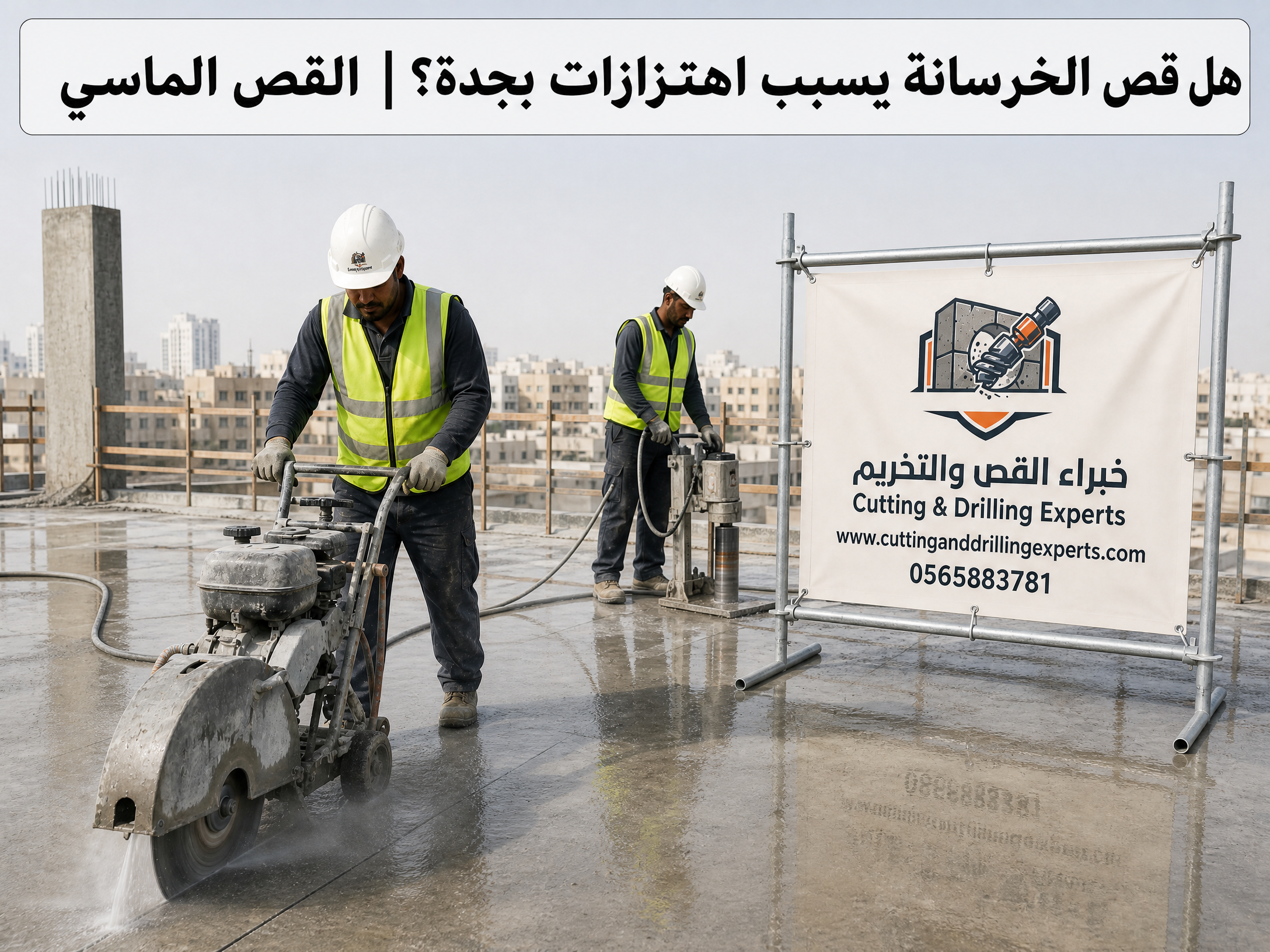 القص الماسي للخرسانة بجدة مع تقليل الاهتزازات مقارنة بالتكسير باستخدام المعدات المناسبة