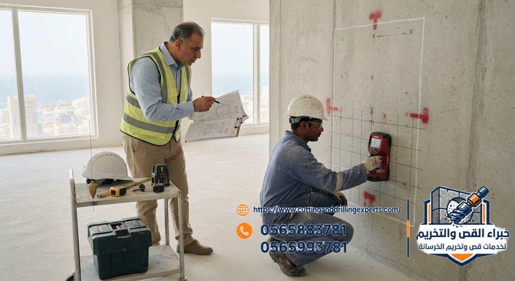 مراجعة مهندس انشائي قبل فتح الكور وتخريم الخرسانة بجدة
