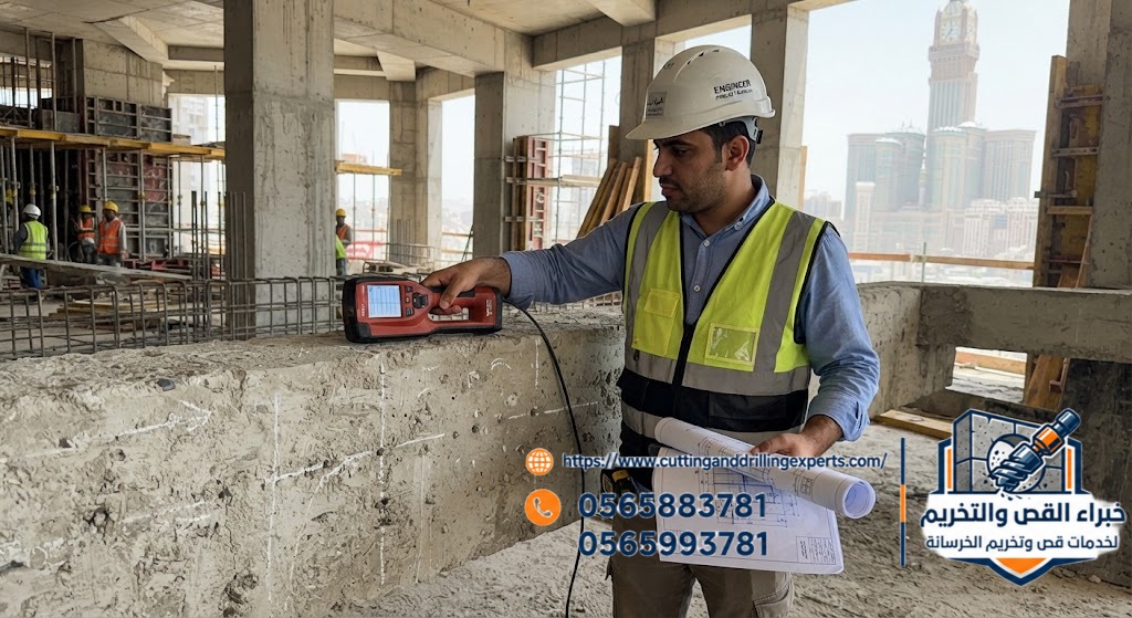 تقييم فتحة خرسانية قبل القص والتخريم بمكة المكرمة